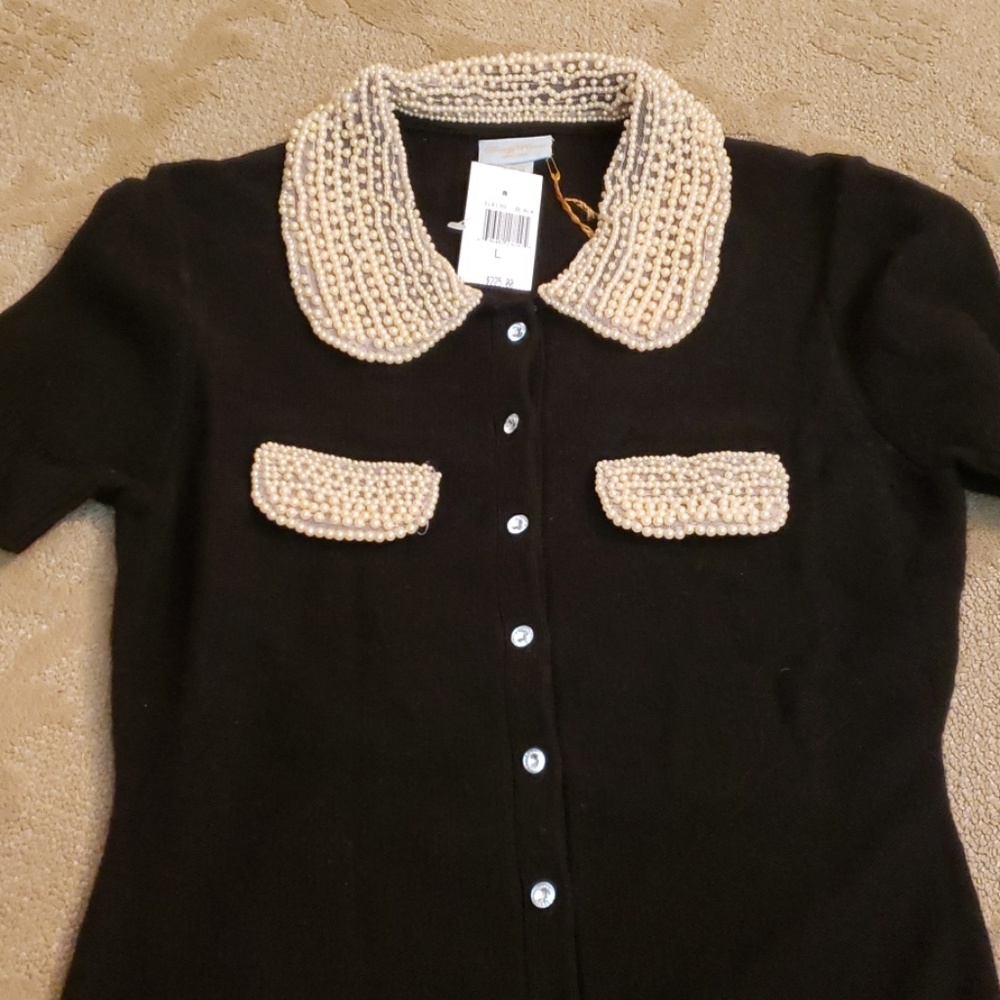 Tracy Reese Beaded Sweater size Large